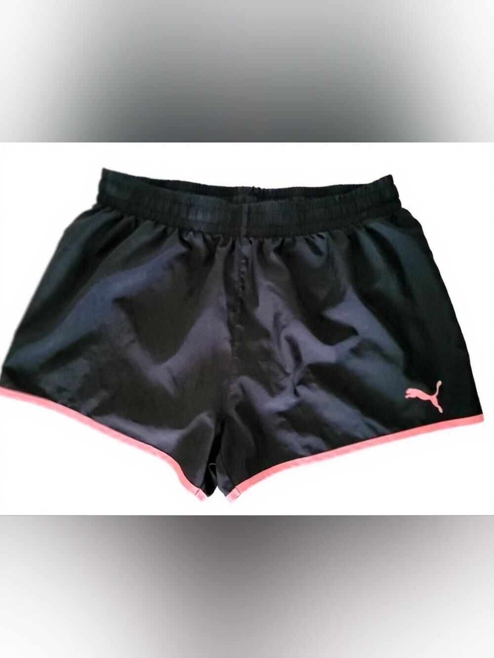 Puma Black Women's Athletic Shorts with Pink Trim